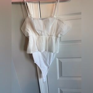 Elegant White Bodysuit for Women Lizard Thicket Boutique